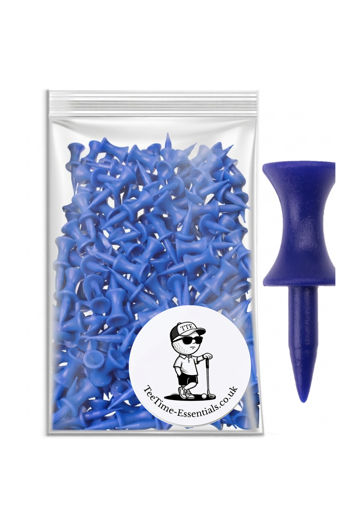 38mm Blue Golf Castle Tee