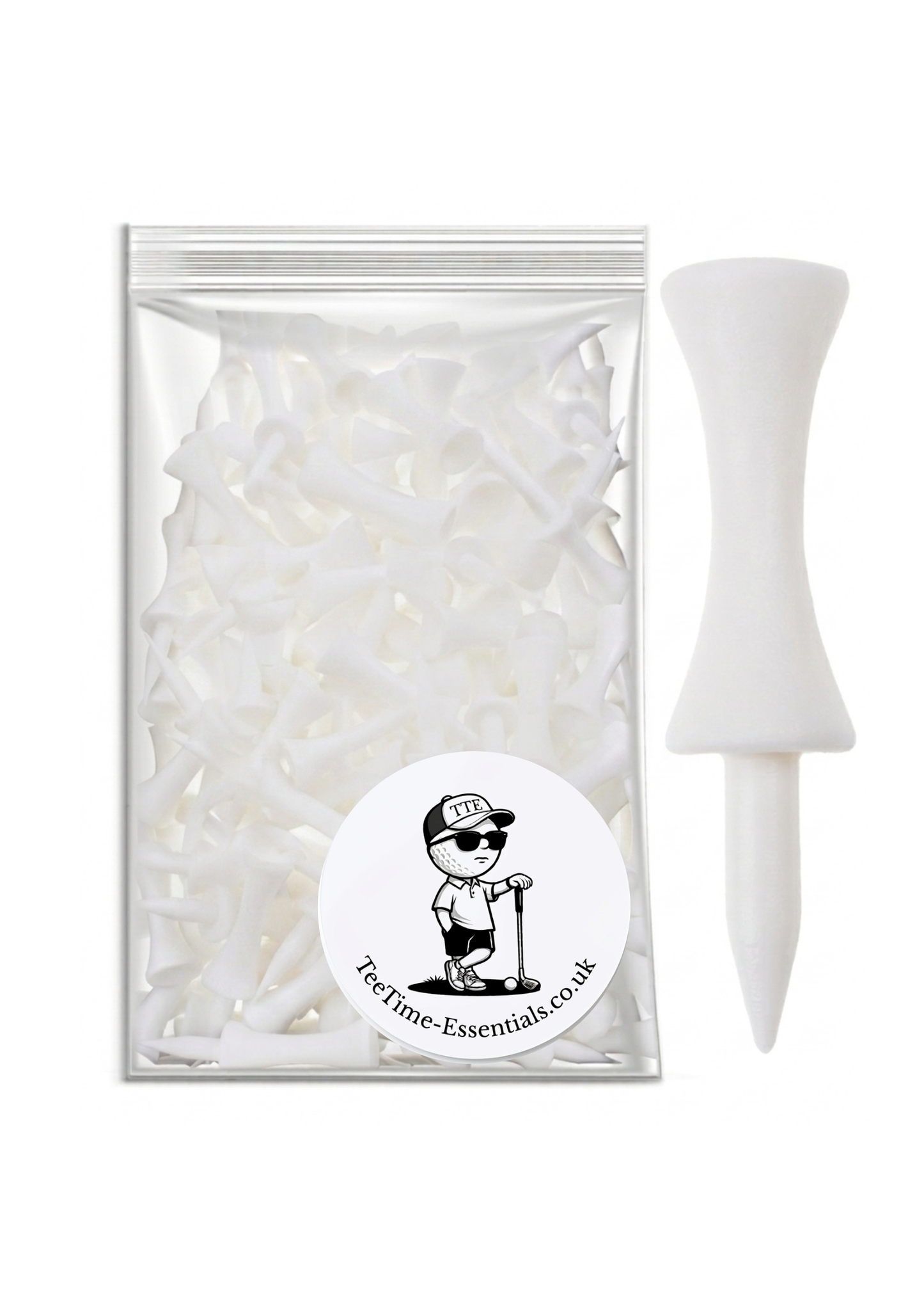 51mm White Golf Castle Tee