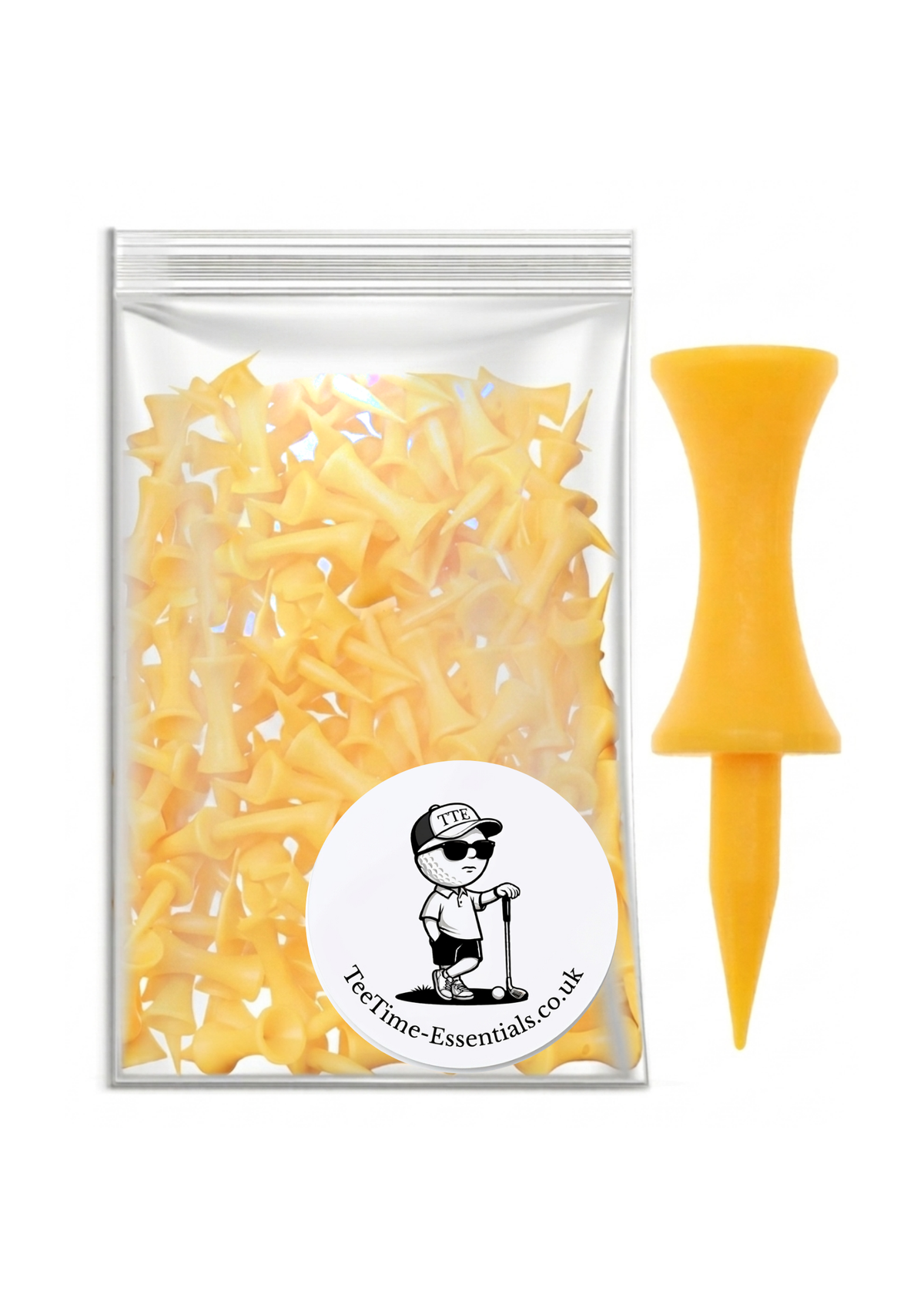 45mm Yellow Golf Castle Tee