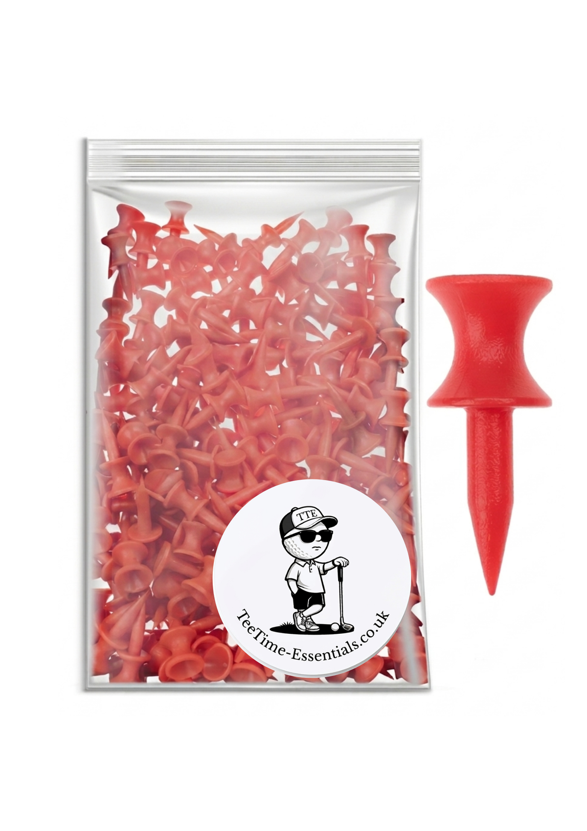 32mm Red Golf Castle Tee
