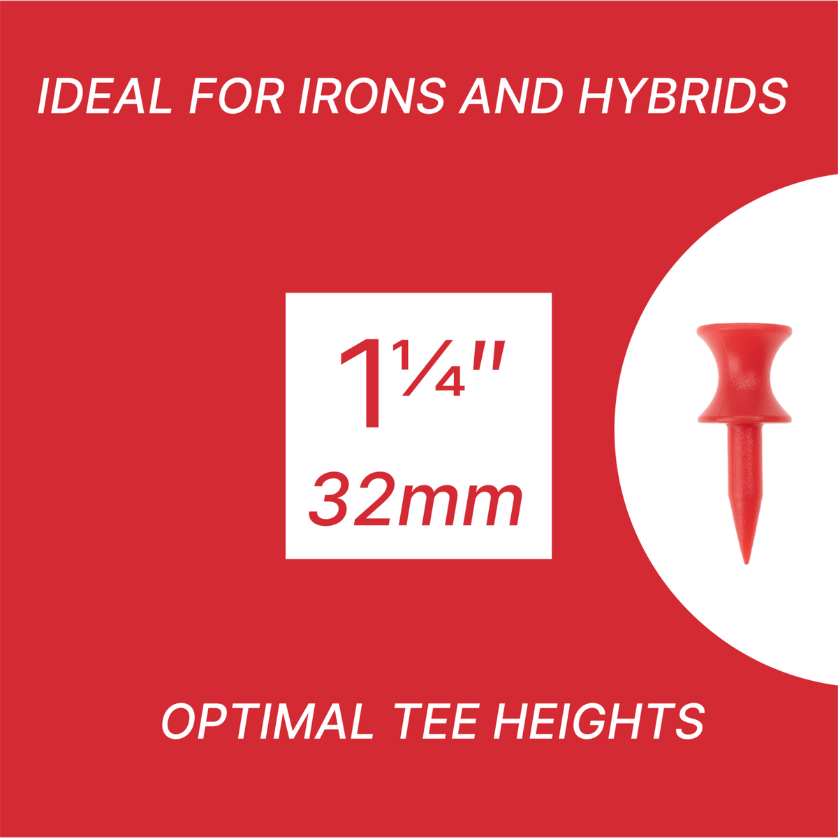 32mm Red Golf Castle Tee