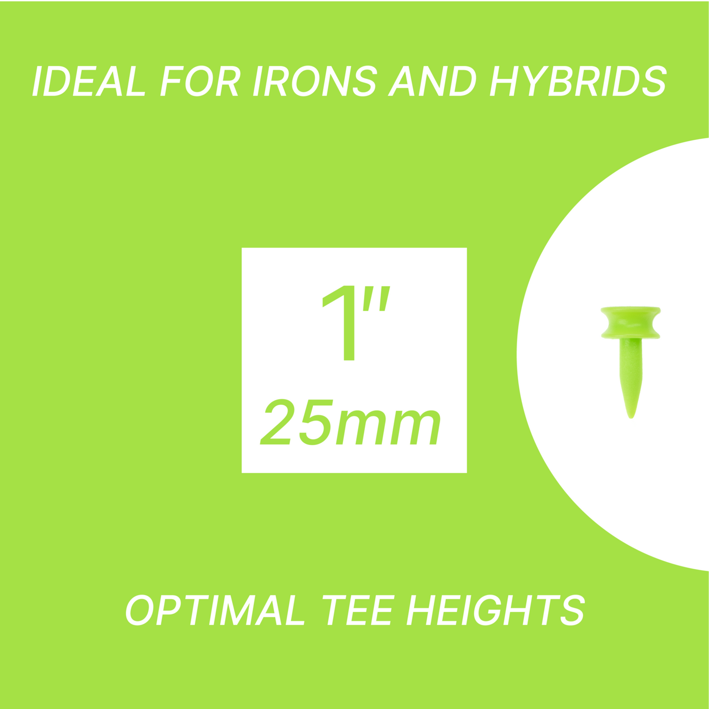 25mm Green Golf Castle Tee