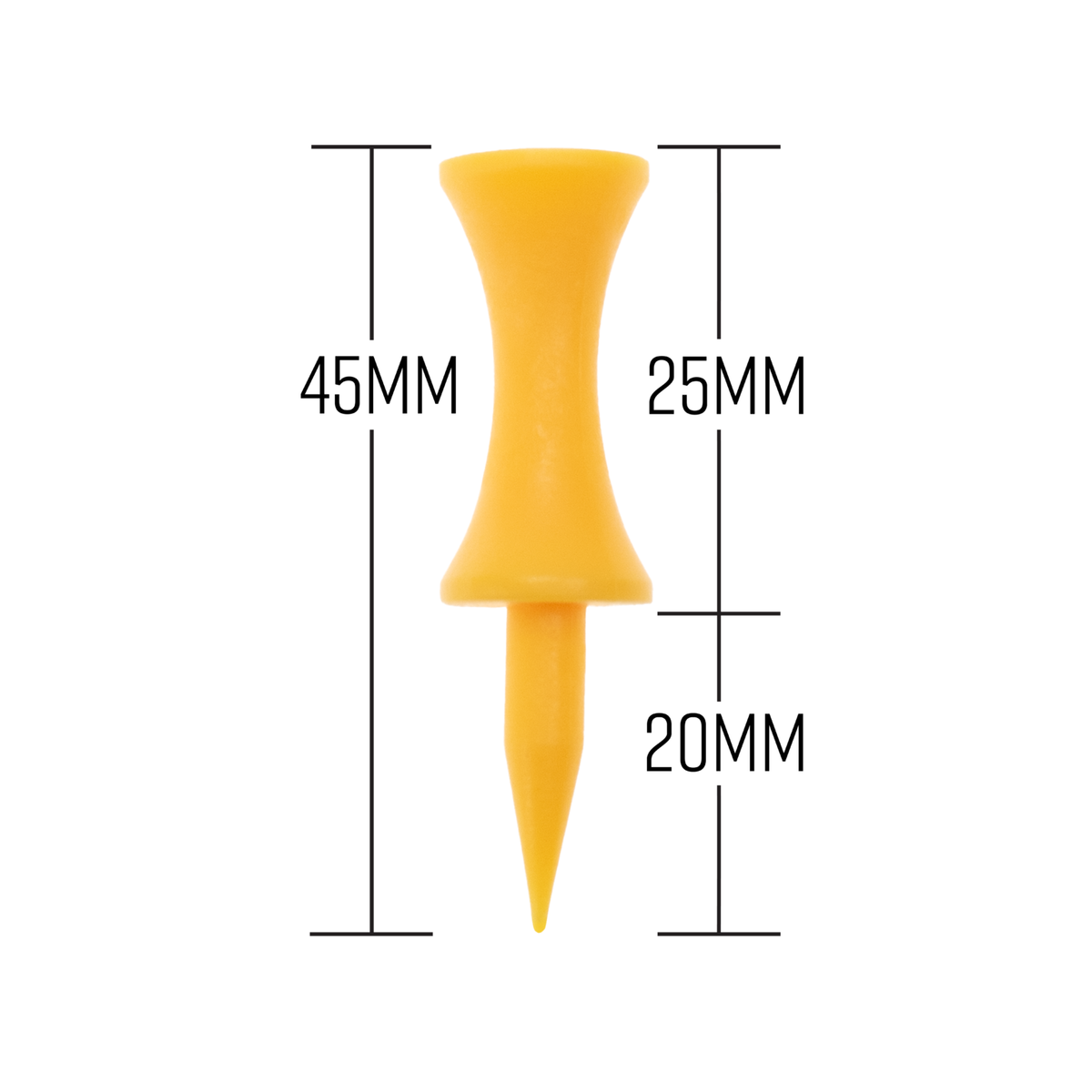 45mm Yellow Golf Castle Tee