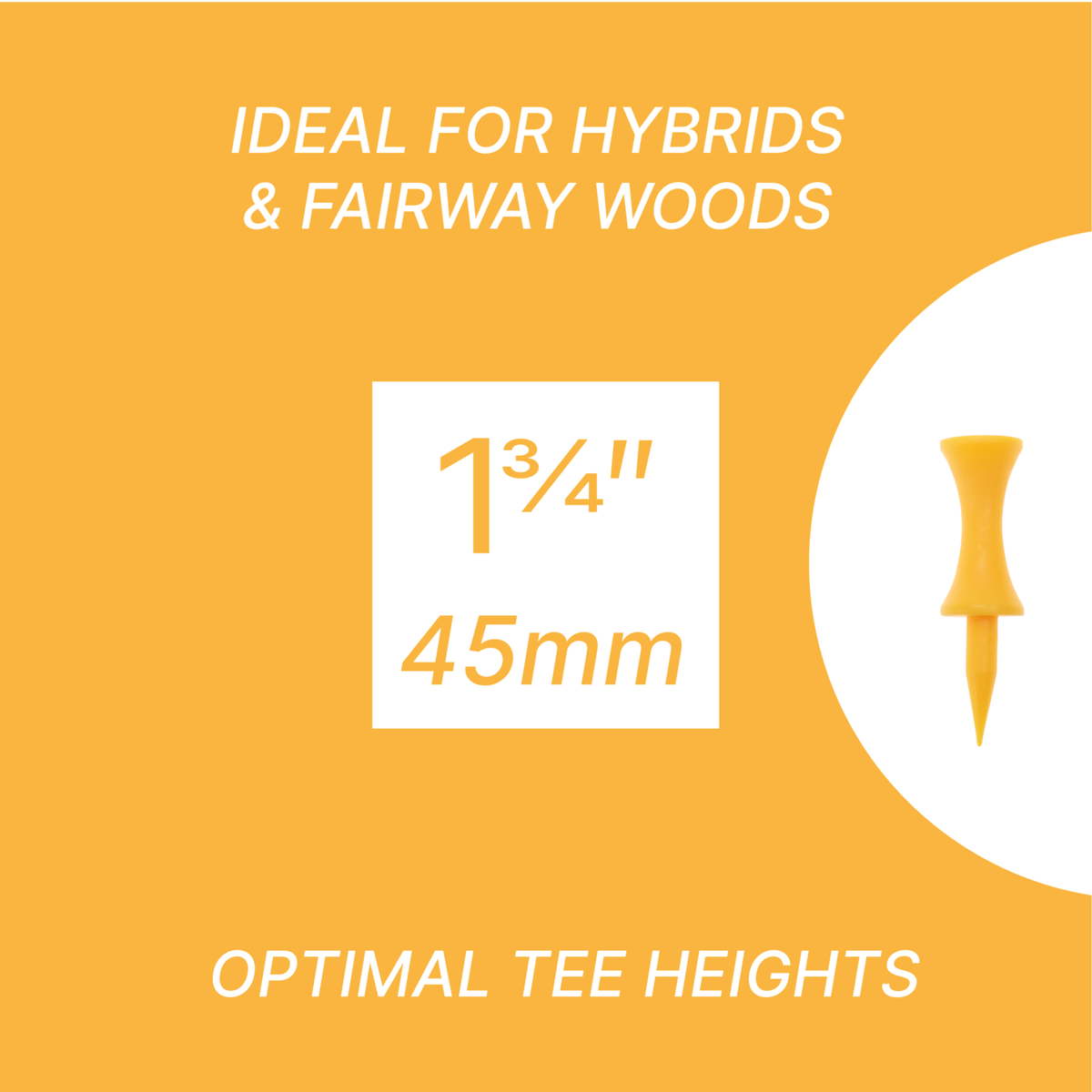 45mm Yellow Golf Castle Tee