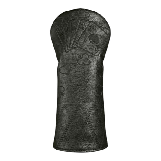 POKER CARDS BLACK HEADCOVER