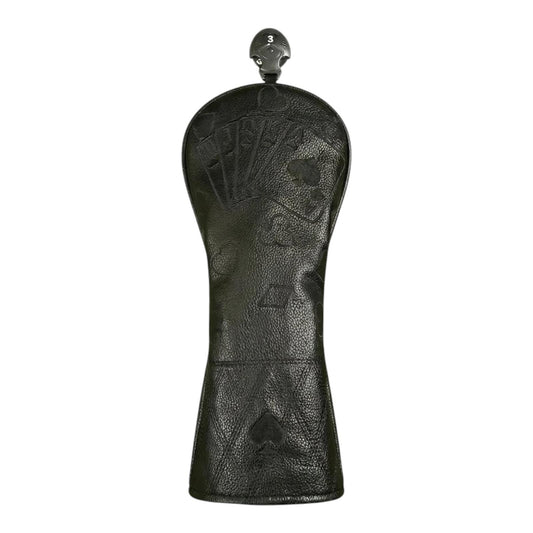 POKER CARDS BLACK FAIRWAY WOOD HEADCOVER